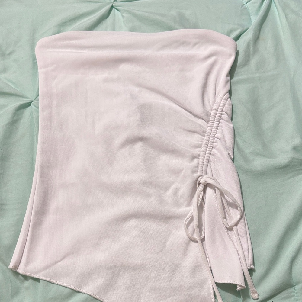 BRAND NEW Garage Ivory Ruched Side Crop Top